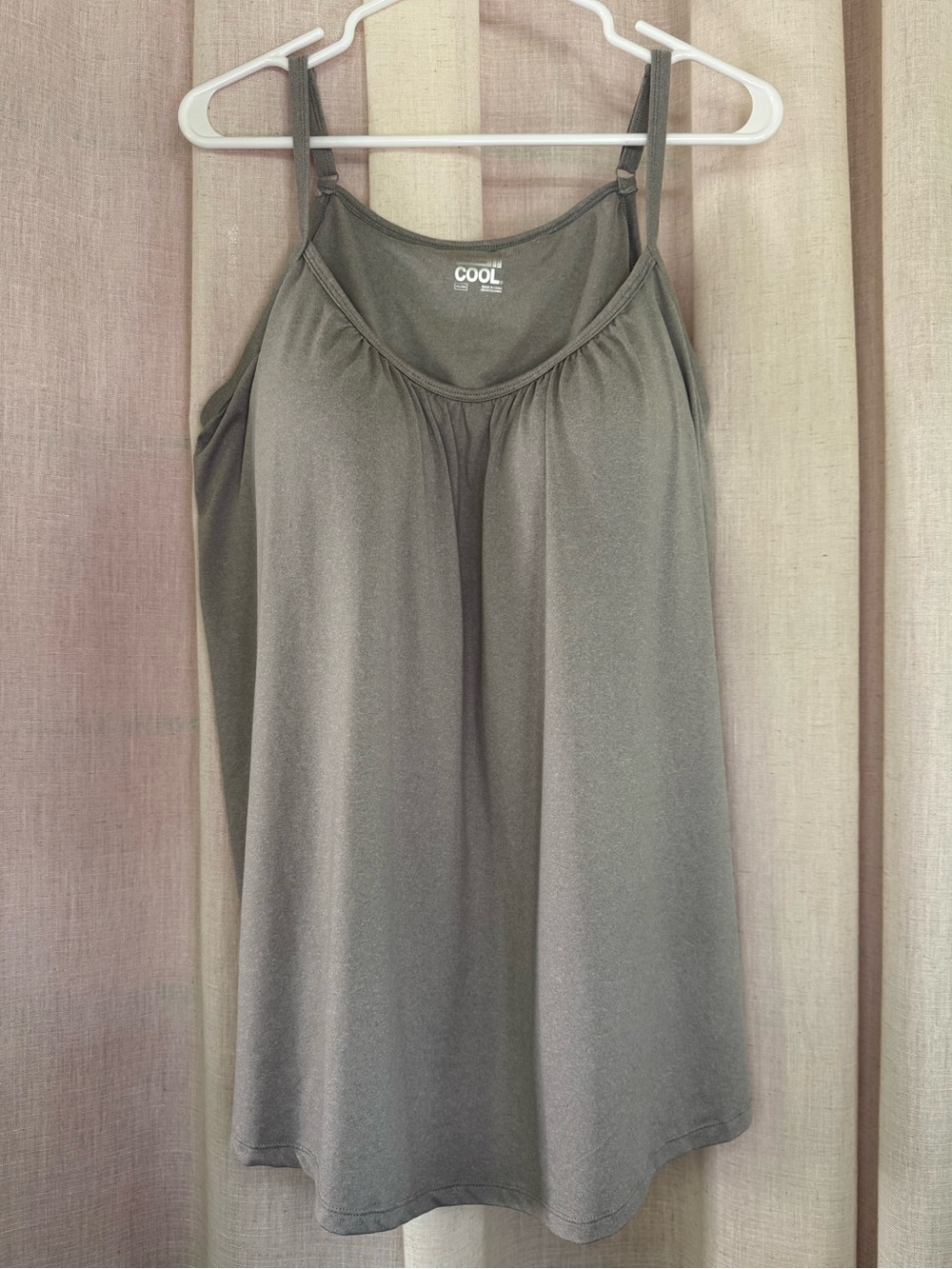 32 Degrees Cool Bra Top Grey Camisole Built-in molded cups Women’s size XXL